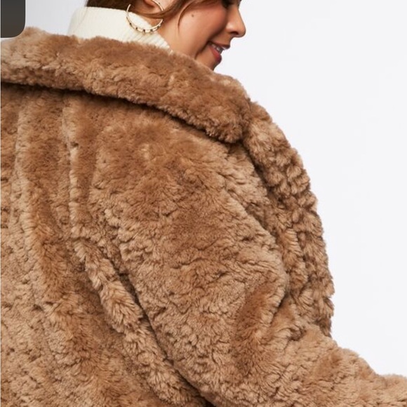 Forever 21 plus size plush teddy coat lined - Picture 4 of 8